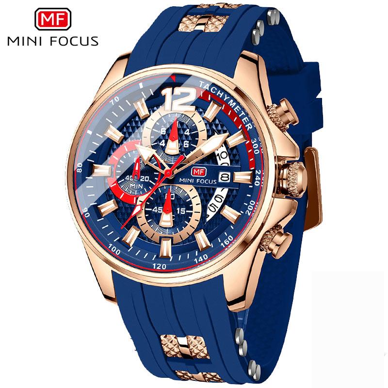 MINI FOCUS Chính Hãng  Đồng Hồ  Đeo Tay Thể Thao Nam, Không Thấm Nước, Thạch Anh, Bấm Giờ, Silicon, Thời Trang, Quà Giáng Sinh  đồng hôn dong  hoc