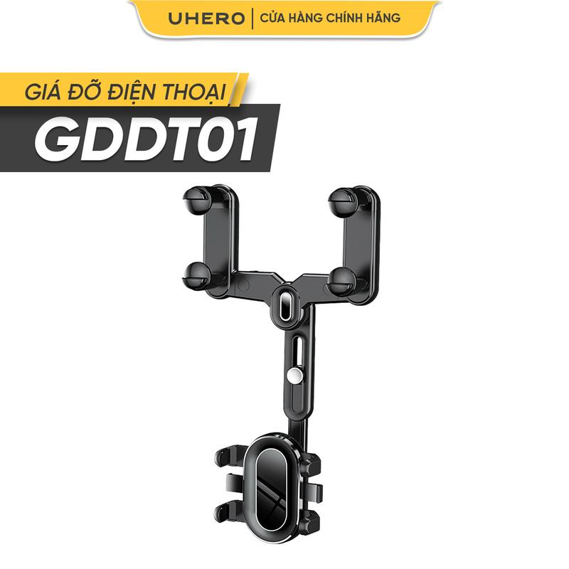 UHERO Giá Đỡ Điện Thoại Kẹp Điện Thoại Gắn Trên Gương Chiếu Hậu GDDT01 Xoay 1200 Độ Thế Hệ Mới, Gấp Dọn Dễ Dàng, Đa Chức Năng Phụ Tùng Mounts & Holders