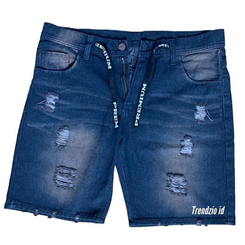 Celana Pendek Pria Sobek Celana Jeans Pendek Retro 28