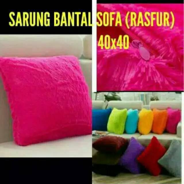 SARUNG BANTAL KURSI BULU GLOSSY Uk 40X40 3