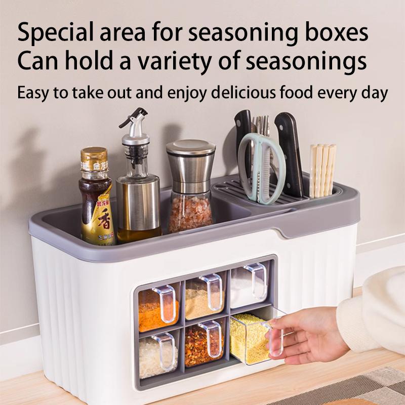 4-6 grids Spice Rack Spice Box Made of ABS Plastic, Moisture and Termite Resistant 5