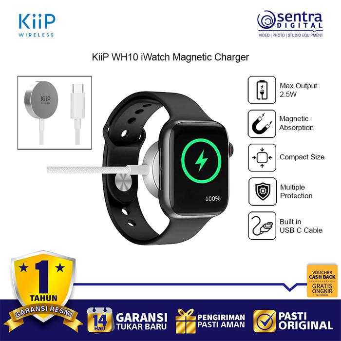 Gambar KiiP WH10 Iwatch Charger Magnetic Suction USB-C Type-C White dari Sentra Digital Kota Surabaya Tokopedia