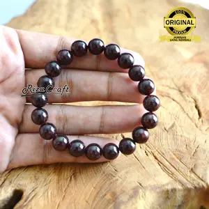 Gelang Batu Akik Red Tiger Eye Merah Asli Alam Natural Pria Wanita