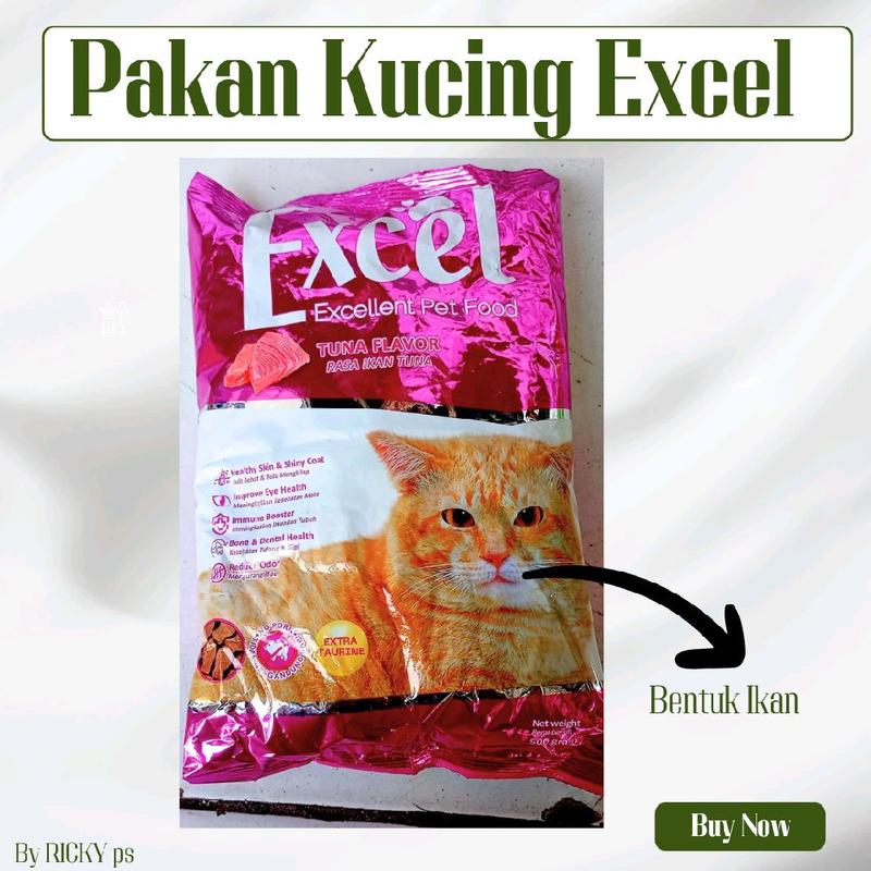EXCEL PAKAN KUCING TERSEDIA BERBAGAI VARIAN, DONAT, IKAN, SEGITIGA DLLL 2