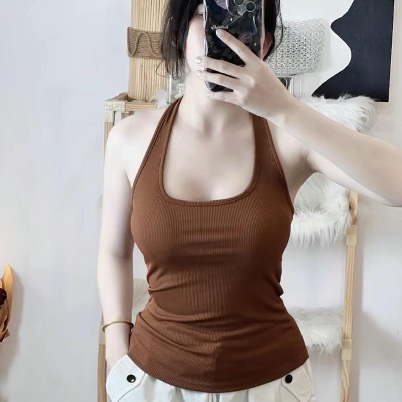 A 16p Áo Croptop Choàng Cổ Nữ Cổ Yếm, Áo Kiểu Cổ Yếm Hở Lưng size dưới 53kg
