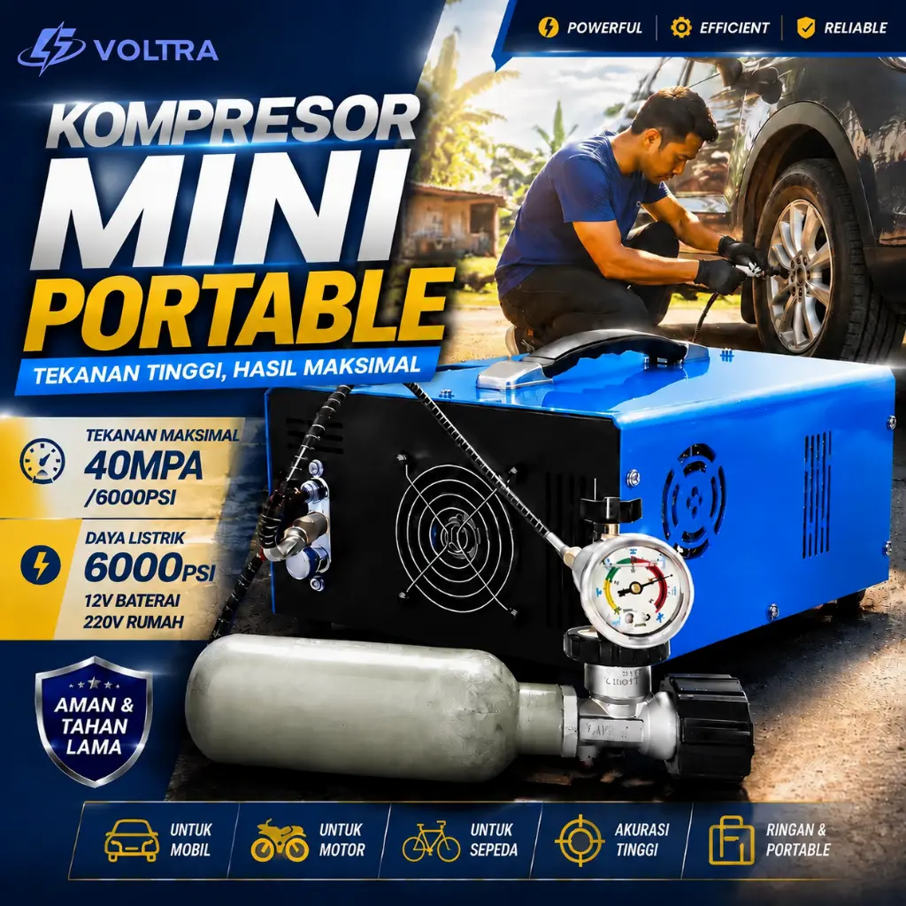 Kompresor Mini Portable 12v 6000psi 40Mpa Air Compressors Kompresor Pcp Elektrik Berlaku Untuk Oxygen Tabung12V 6000PSI/40MPa Portable Electric Air Compressor - Mini PCP Pump for Oxygen Tanks & Air Rifles with 1 Year Warranty