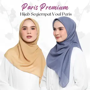Hijab Paris Premium Segi Empat Jilbab Voal Kerudung Muslim Square