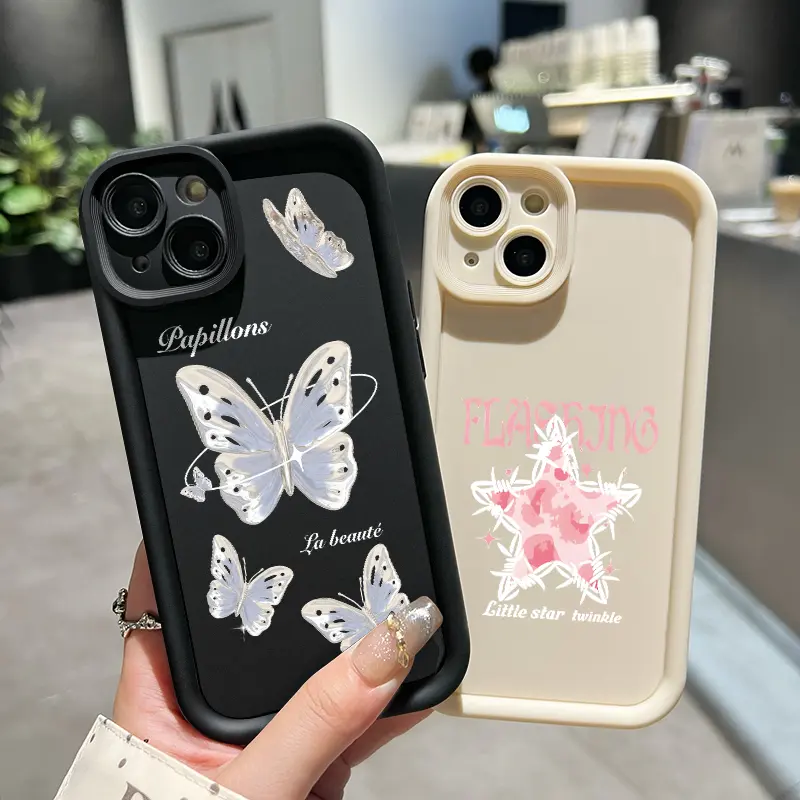 Casing Hp Untuk OPPO A7 OPPO A5s OPPO A12 OPPO A12S A11k Case HP pola kupu-kupu bintang Cesing Casing sederhana Kesing Silikon lunak Kasing baru Softcase 5