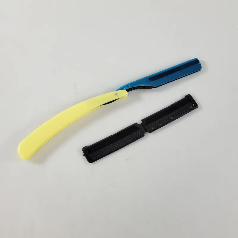WILKI Gagang Pisau Cukur Lipat Barber Razor Shaving Knife - Y166 - Yellow 3