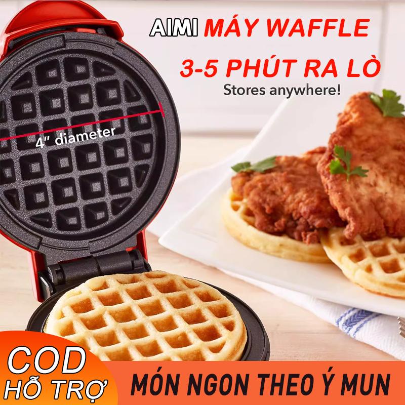 AIMI máy làm bánh waffle Máy nướng bánh mì làm bánh sandwich bánh quế bánh quế đỏ tổ ong.