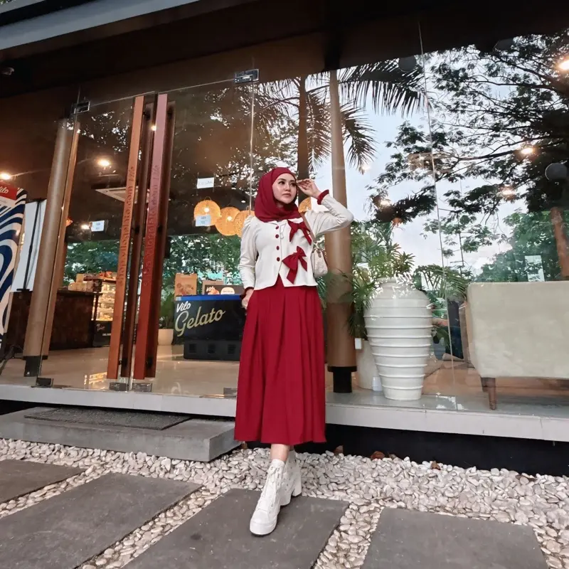 Oneset Renita Knit Blazer Pita Mewah Kekinian Trendy 2