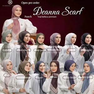DEANNA SCARF PROMO HIJAB SEGIEMPAT MOTIF BISA SERAGAMAN by Nadheera Luxury