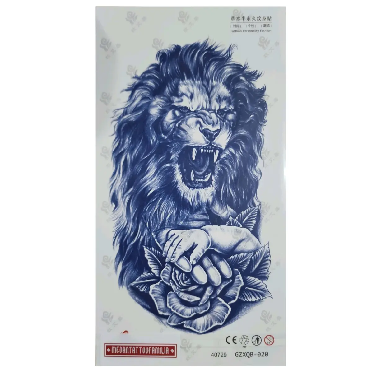 Tatto Temporer Sedang Ukuran 12cm x 22cm
