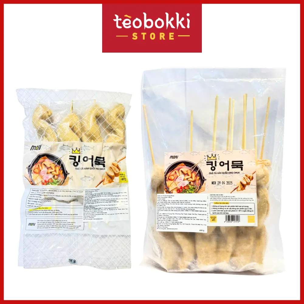 Chả cá xiên Hàn Quốc 250g, 600g