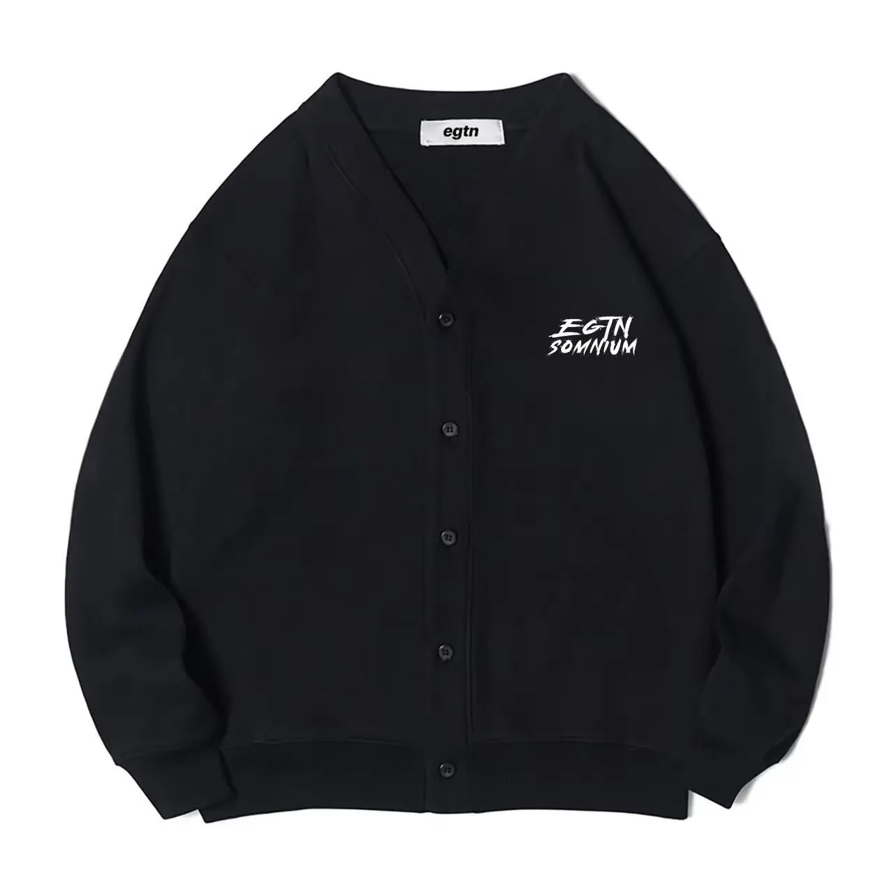 Lucreous.co - Cardigan Hitam Pria dan Wanita - Cardigan Hitam Tebal Bahan Lembut & Nyaman - Premium Distro High Quality Full Tag & Label - Atasan Blazer Korean Style Kekinian
