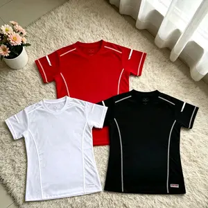 Baju Olahraga Atas Wanita Kaos Jersey Dry Fit untuk Running Zumba Lari Yoga Senam Fitnes Volly Futsal Sport Badminton