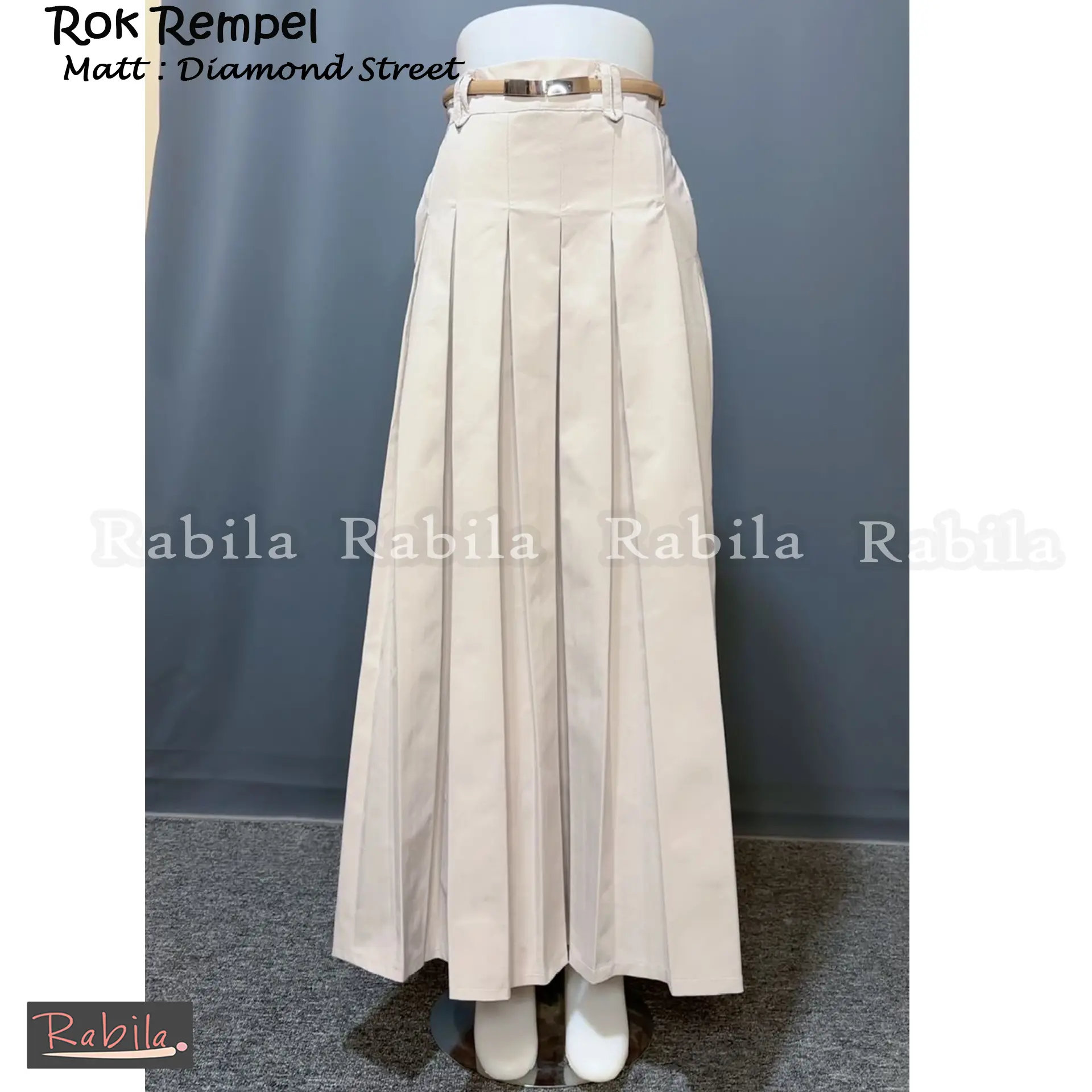 Rok Rempel Wanita Panjang - Matterial Diamond Street - Bahan Tebal Adem Nyaman Ketika Dipake