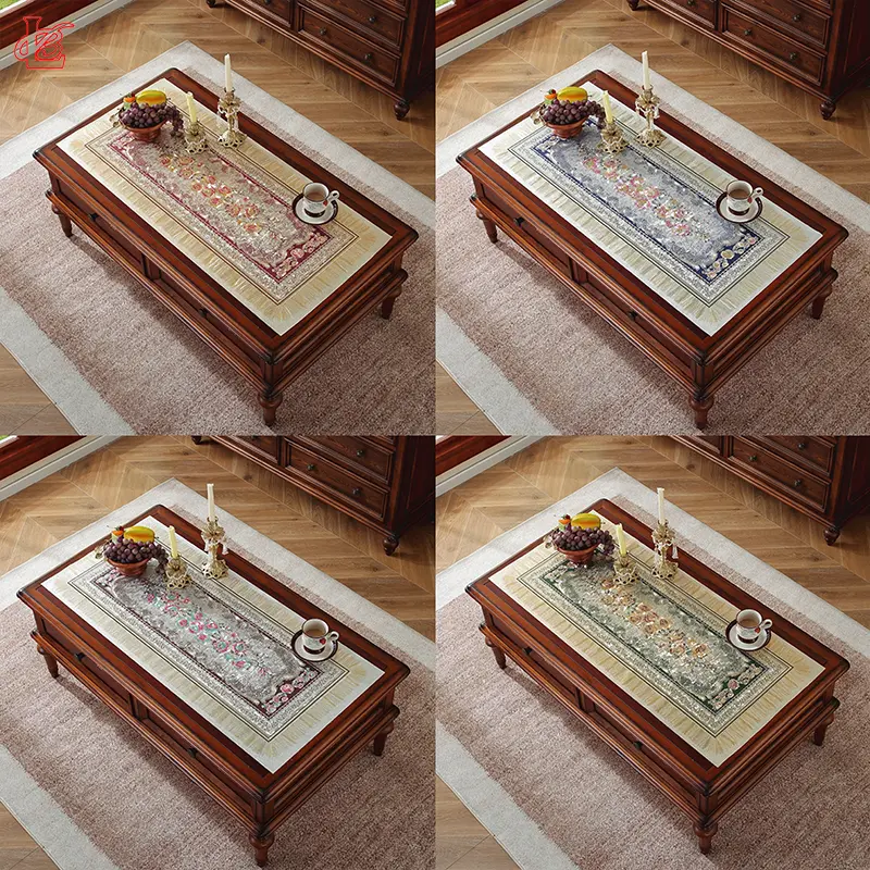 {COD} Loyal Bosque Taplak Meja Tamu / Alas Makan dengan Kualitas Tinggi Berenda Anti Air 45x90CM /50x110CM/60x120CM /D9-B Kain