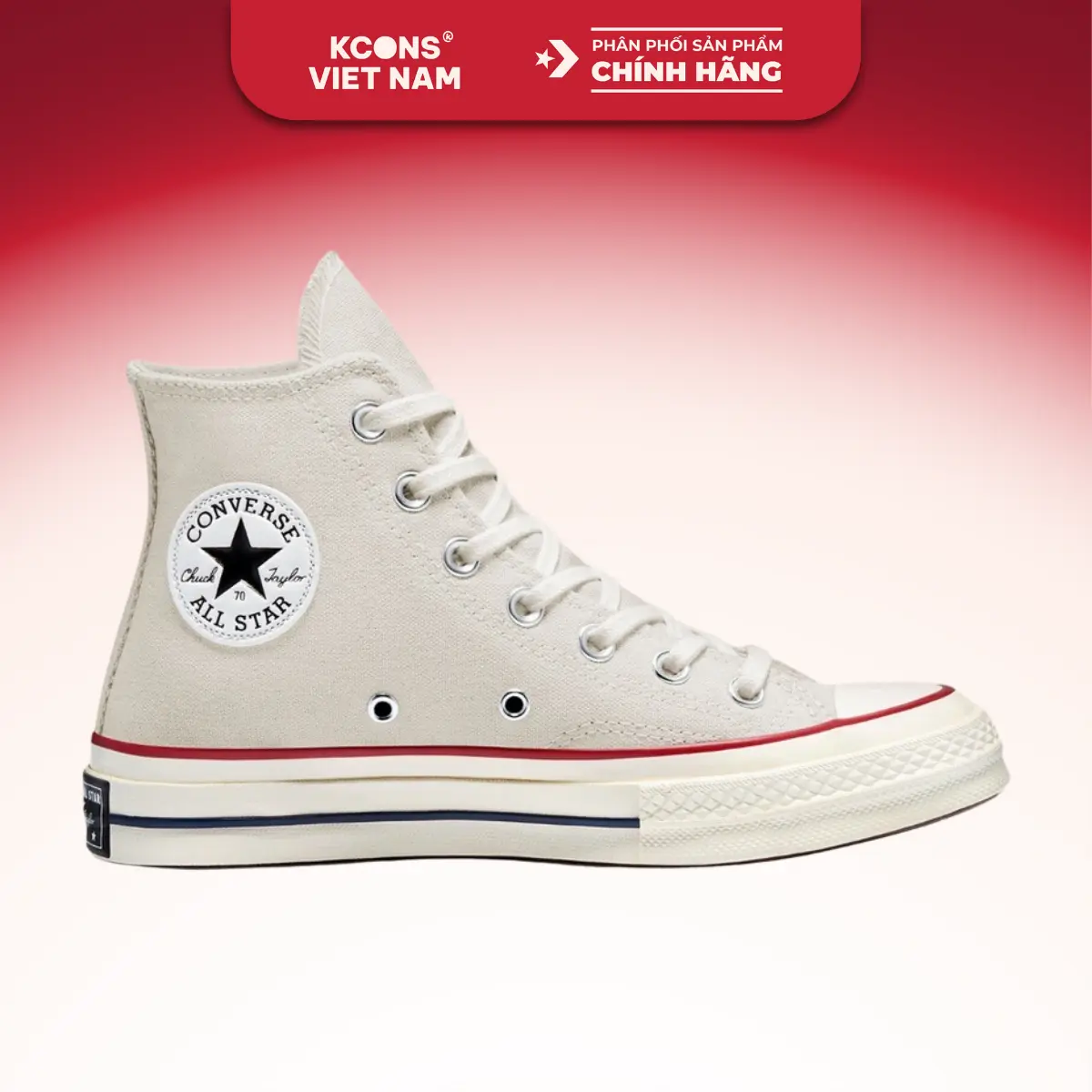 Giày Converse Chuck Taylor 1970 Parchment High Top - 162053C Sneaker Cao Su Shoes Đế Bằng