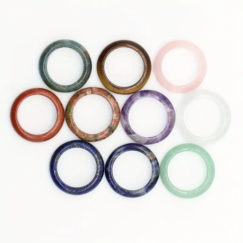 30pcs  mixed natural crystal rings, crystal gifts, jewelry, women's/men's rings 0