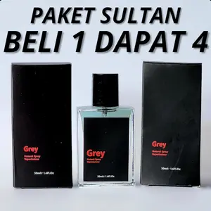 BELI 1 DAPAT 4 PARFUM GREY 30ml FREE BOX EAU DE PARFUME Bunga Fruity Woody TERLARIS TAHAN LAMA BEST SELLER