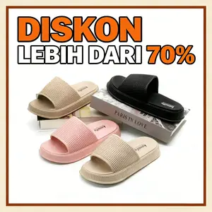Sandal Slop Wanita Kekinian Bahan EVA Empuk Anti Licin - Sandal Platform Korea Tebal Nyaman Empuk Anti Slip Anti Slip Murah Tebal Tebal