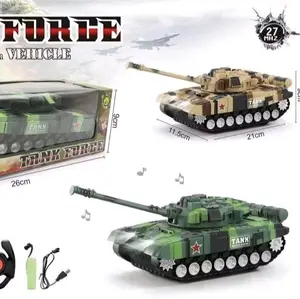 rc tank baterai cas ada lampu dan suara tourette bisa berputar manual rc war tank Remote Control