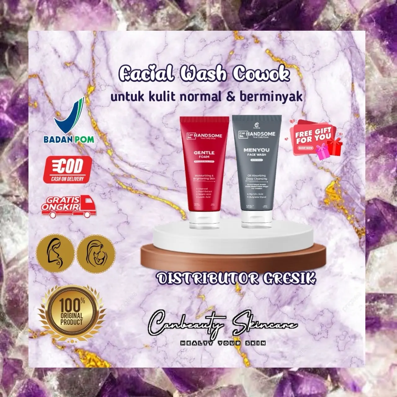 Menyou Face Wash Biru Can Beauty