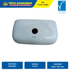 VOLK 633 MAGNOLIA TANK COVER TUTUP TANGKI KLOSET CLOSET TOILET WC DUDUK PUTIH