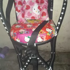 Kursi Boncengan Anak Motor Matic Full Anyam Plus Sabuk Dengan Bantal Stang