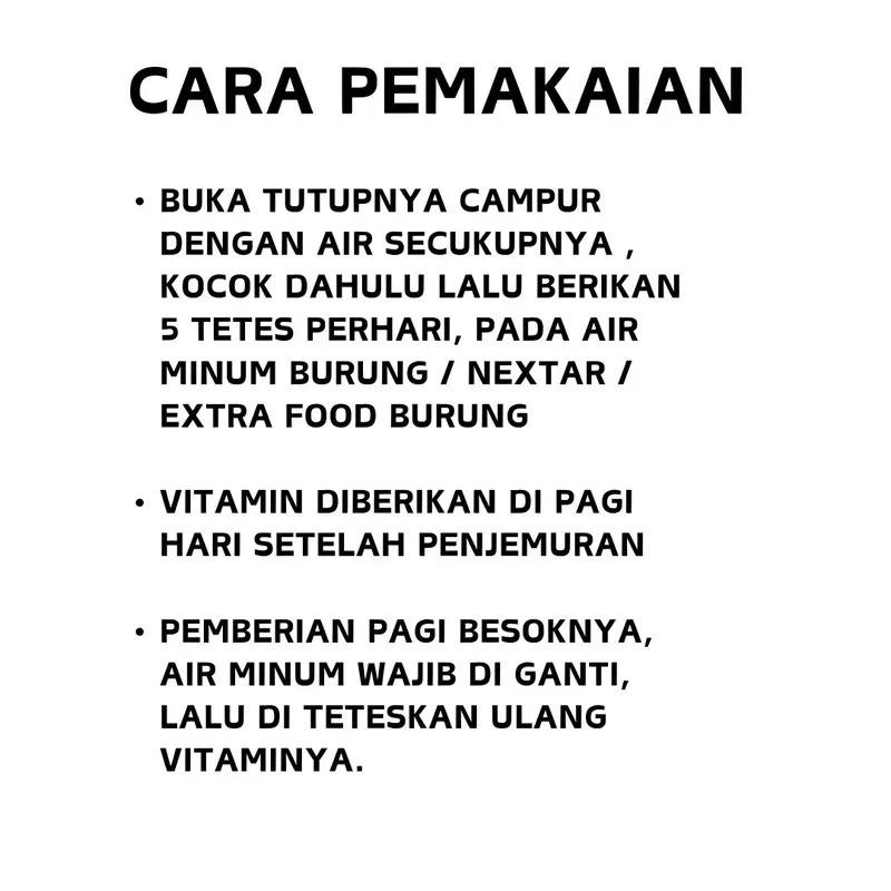 Vitamin Burung Konin Kolibri Ninja Gacor 2