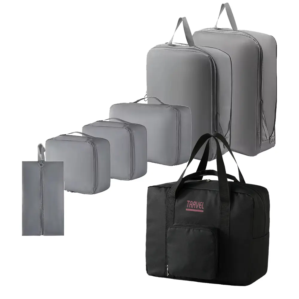 nilezs Travel Organizer Bundle, 6pcs Travel Organizer Bags & Foldable Bag