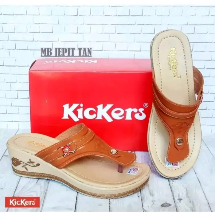 sendal jepit wedges wanita kickers sandal japit perempuan sandal cewek japit wejes 1