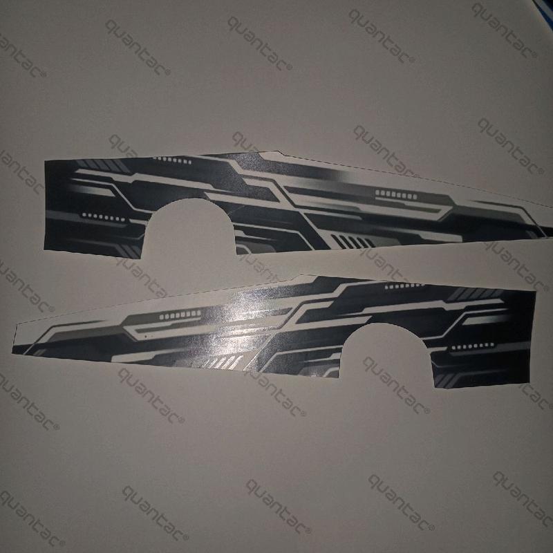 Stiker livery miniatur bus custom putih abu 0