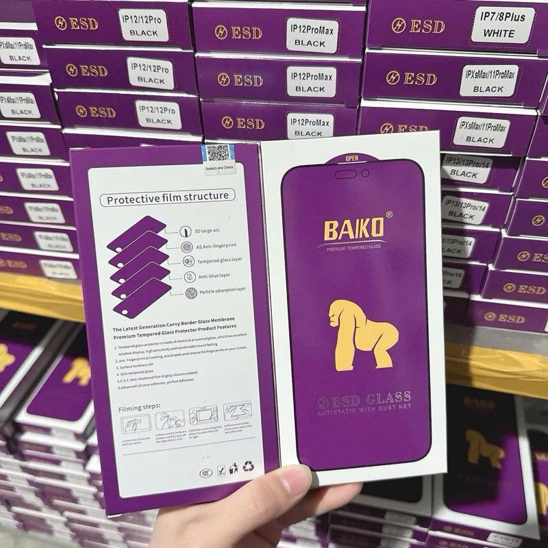 Kính Cường Lực Baiko Tím Chống Bụi siêu bền chống bám vân tay từ 8p đến 14prm