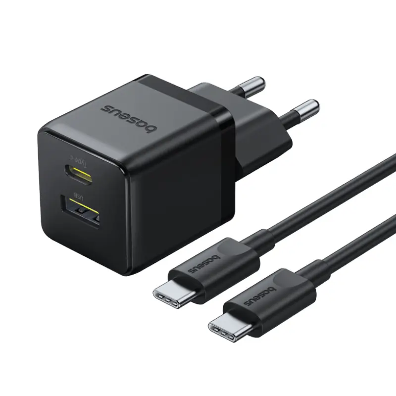 30W Hitam-With USB-C to USB-C 60W Cable