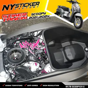 Stiker Tangki Bensin Scoopy 2021 - 2024 Sticker Tangki Motor Scoopy  Anti Luntur NY 02