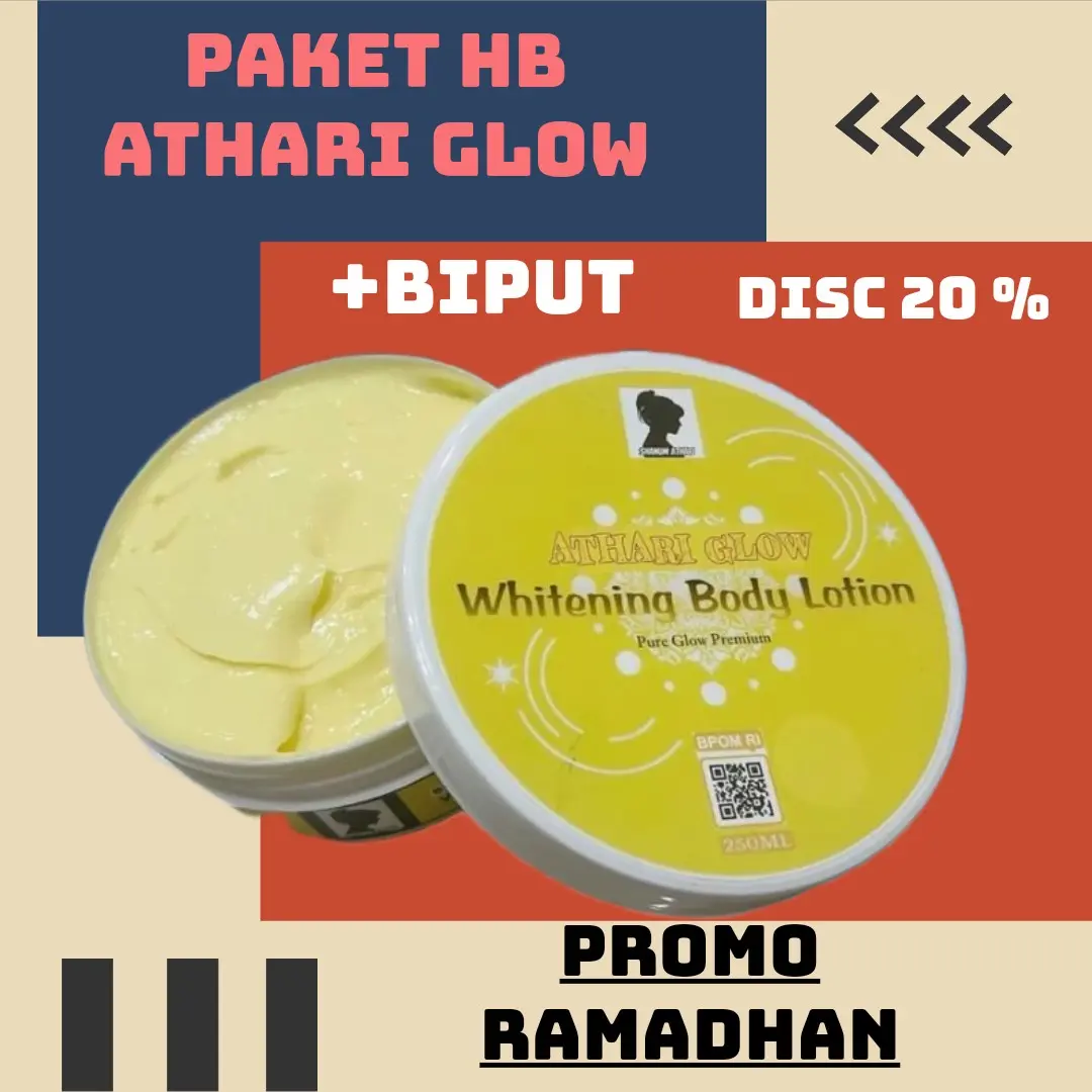 1 paket Hb Athari Glow 250ml dan biput pemutih  Pencerah Memutihkan Tangan Mengencangkan Melembutkan Hand Lotion Mencerahkan hb Athari 2 Erna dan 2 BL