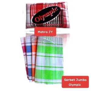 Serbet Jumbo Putih Uk 60x60 CM Merk Olympic Kwalitas Bagus Harga Termurah tidak mudah terurai casual