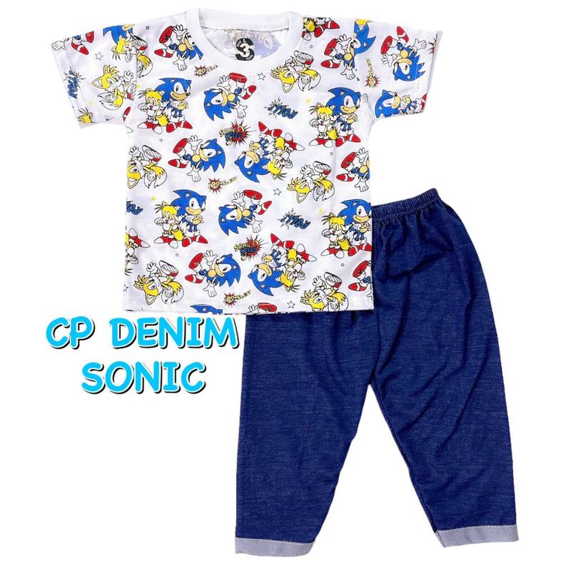 PAKET BAJU SETELAN CP DENIM FASHION OBLONG ANAK LAKI-LAKI/COWOK BAHAN KAOS 2