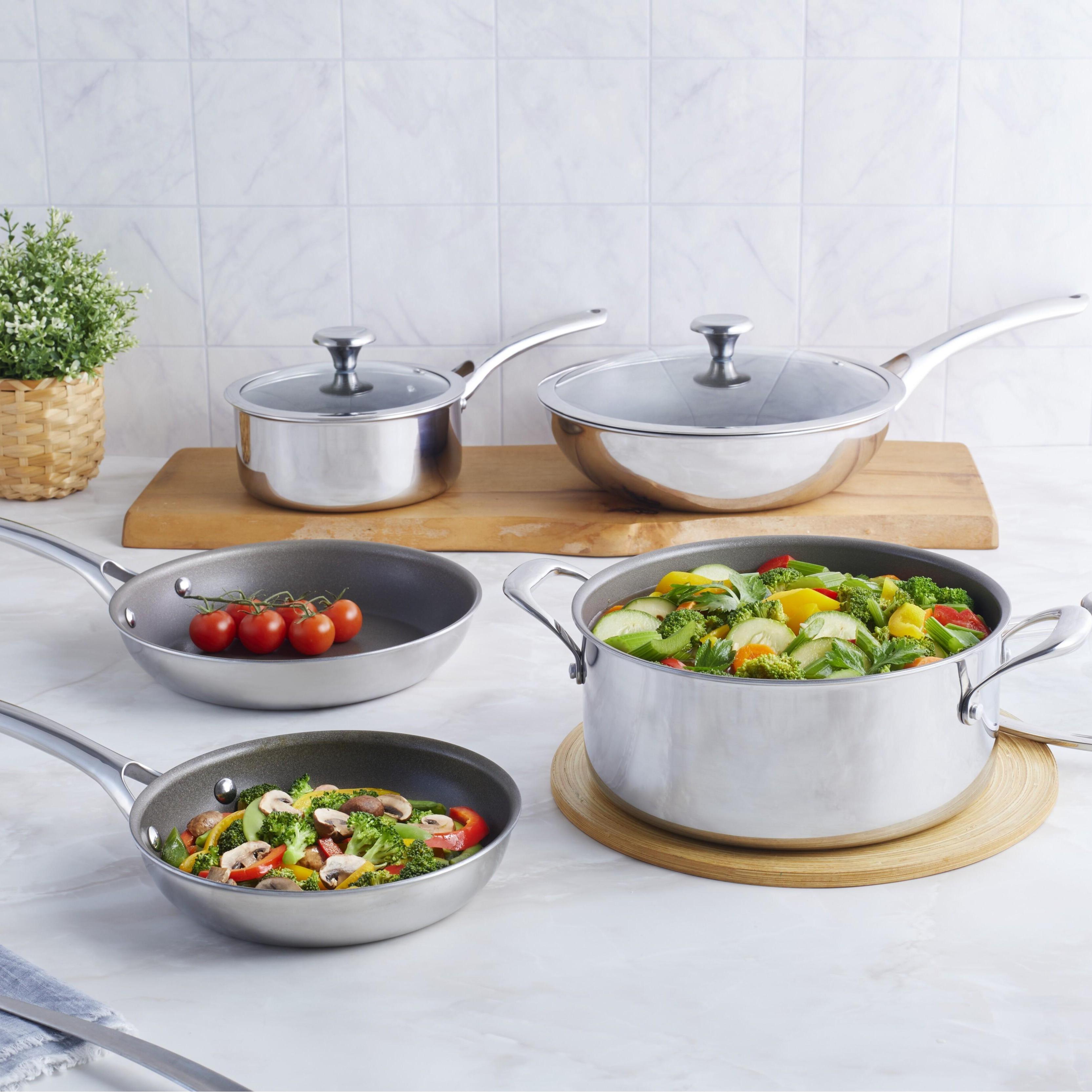CORELLE DuraNano 28cm Wok Pan with Lid - Uncoated Non-Stick