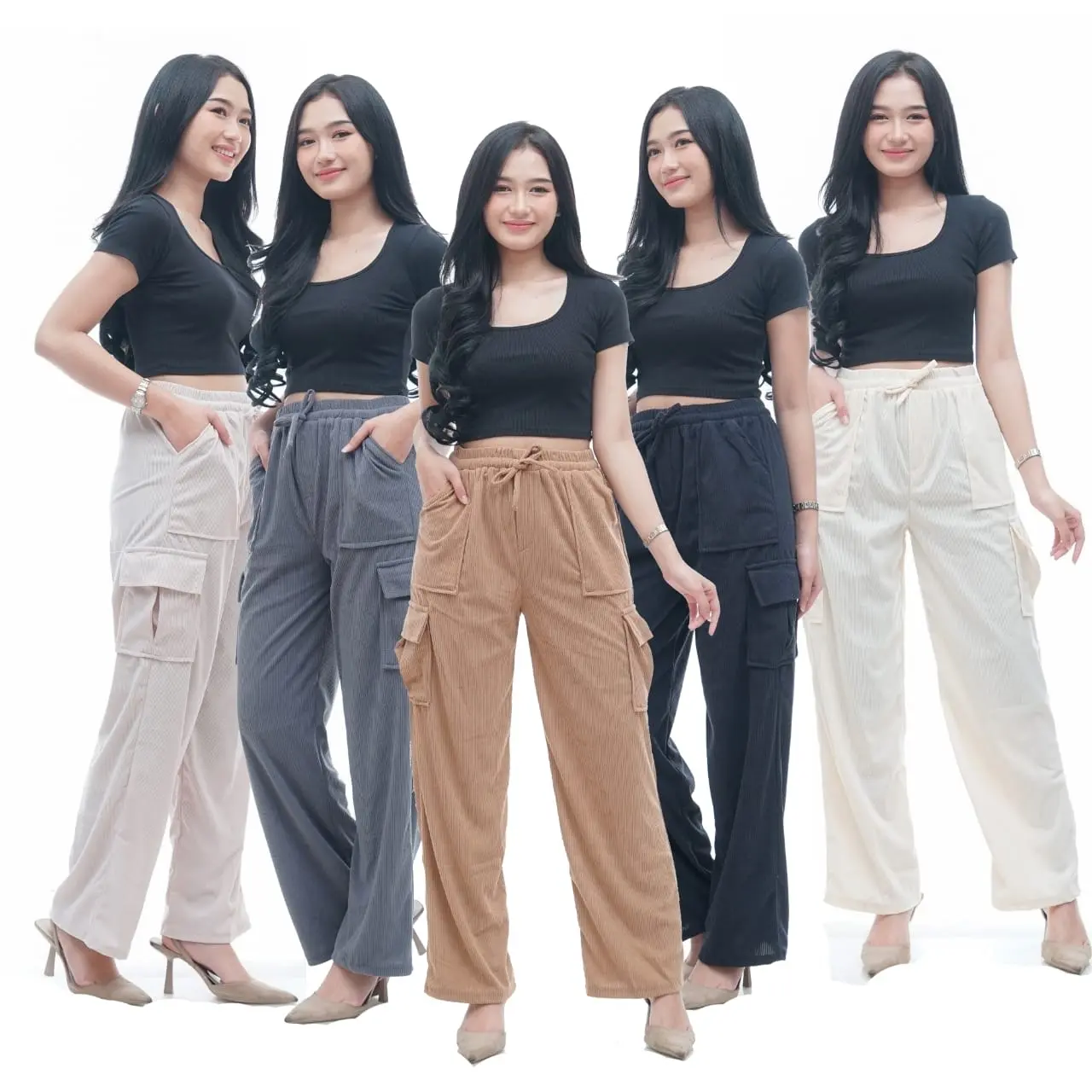 Corduroy Pants / Celana Kulot Corduroy / Celana Cargo Wanita Corduroy
