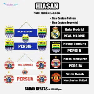 Hiasan Pintu Dinding Fans Club Bola Hanging Door Fans Bola Custom Dekorasi Hiasan Custom