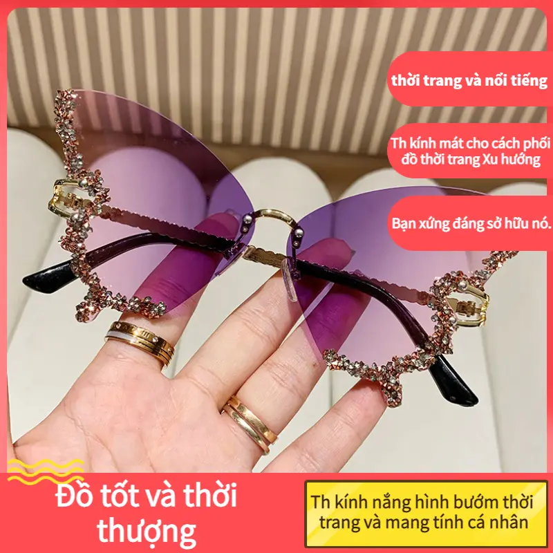 Kính Râm Hình Bướm, Gọng Lớn, Thiết Kế Cá Tính Cổ Điển Kính Thời Trang Kính Mắt Voi Nữ