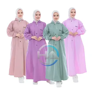 NEW! Akula Jas Hujan Gamis Syar'i Wanita Anti Rembes PVC 0.25