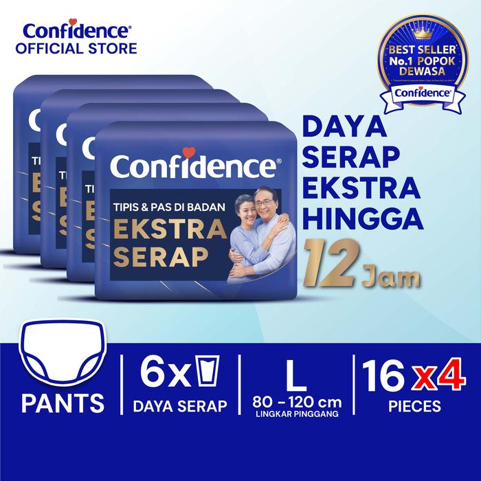 Gambar Confidence Popok Celana Dewasa Extra Serap L16 - Bundling Hemat 4 pack dari Confidence Indonesia Kota Tangerang Tokopedia