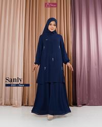 Gambar Sanly Dress Kode 2551 by Taneem Muslim Dress - Fuchia, XL dari Taneem Kab. Kudus 1 Tokopedia