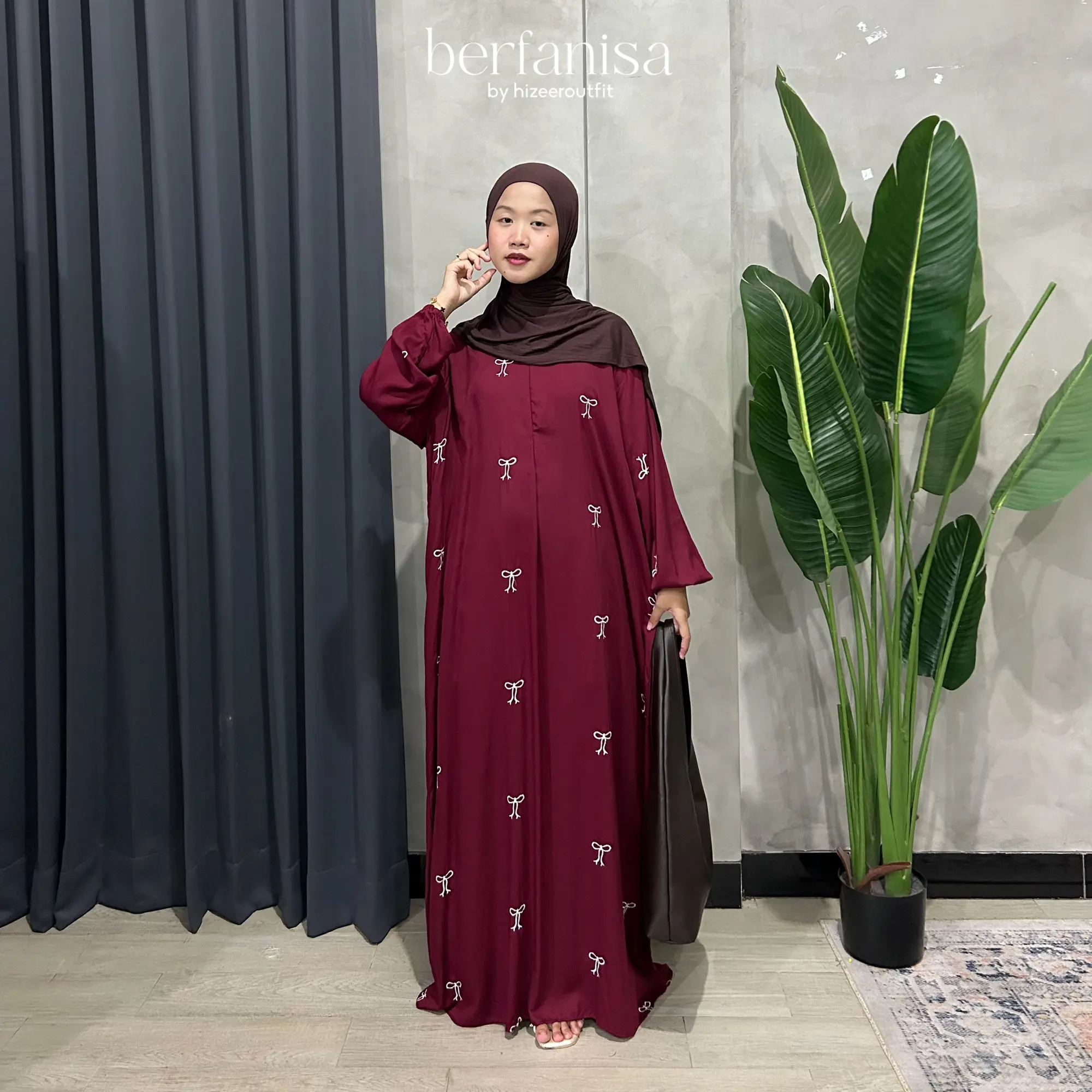 GAMIS PITA BORDIR BAHAN RAYON TWILL BUSUI