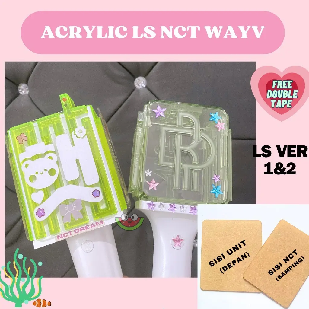 (MIN CO 10k) ACRYLIC Lightstick NCT WAYV ver 1 dan 2 LS Fanlight Pelindung acrilic akrilik Guard Neobong deco sticker by subak_store (BACA DESKRIPSI)