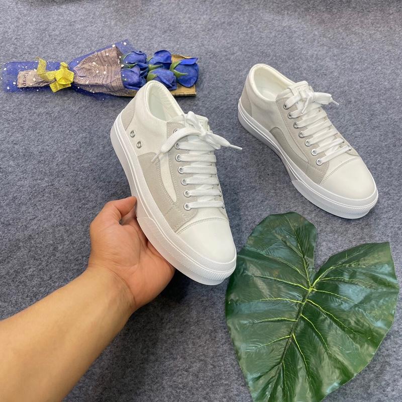 Giày Dây Buộc Nam Vân Nổi Đế Cao Su Êm